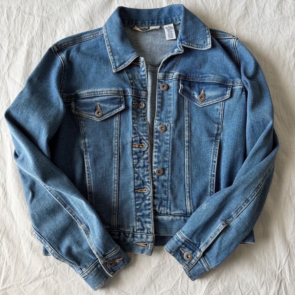 Vintage 90s Liz Claiborne Denim Jacket Small Blue Jean Jacket